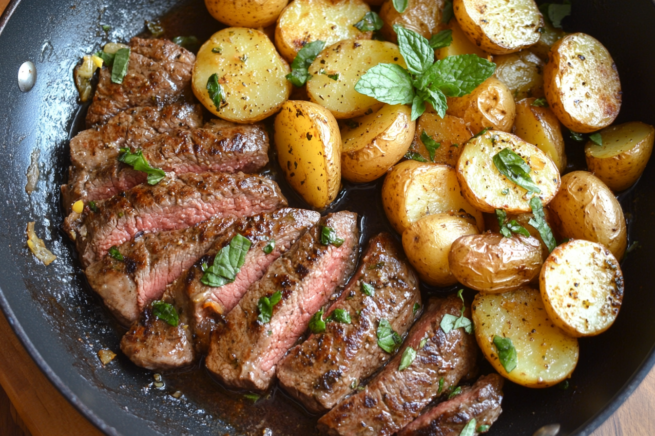 Garlic Butter Steak and Potatoes Skillet