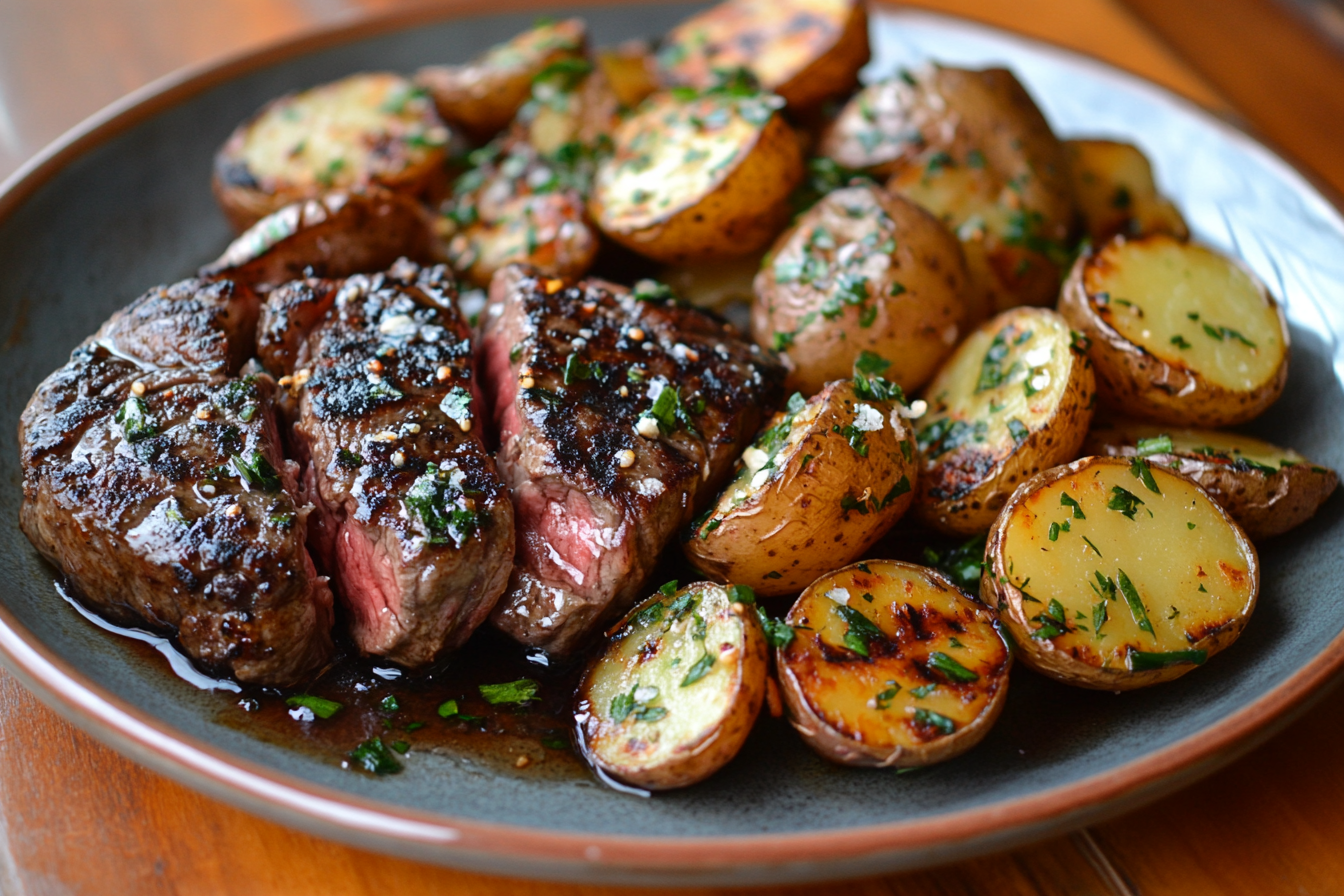 Garlic Butter Steak and Potatoes Skillet