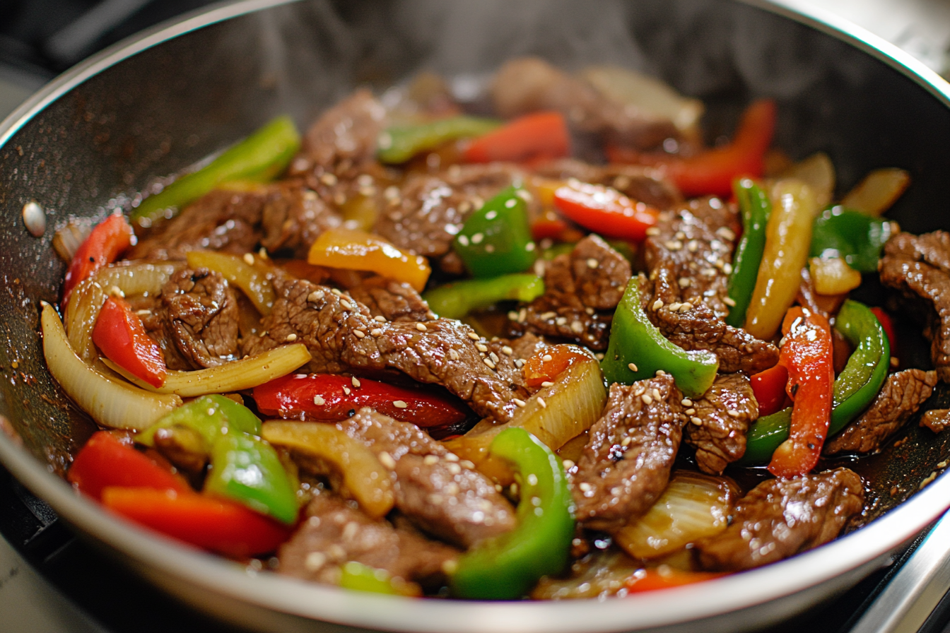 Sizzling Chinese Pepper Steak