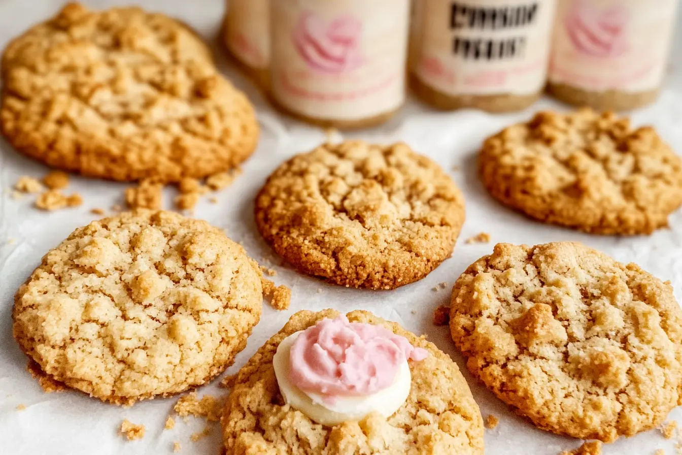 Close-up of Crumbl cookies showcasing soft, gooey centers with crisp edges