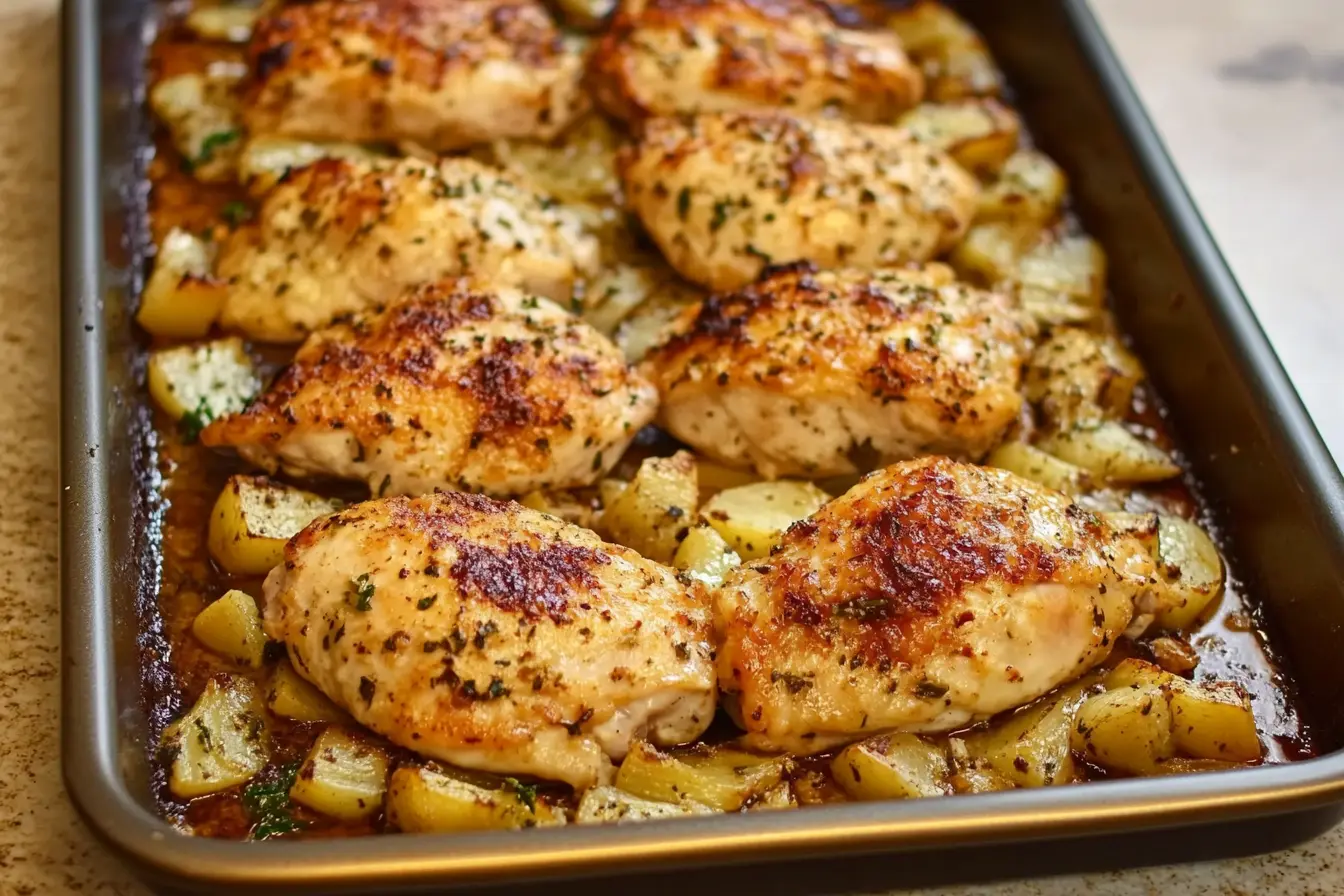 Simple one pan chicken dinner