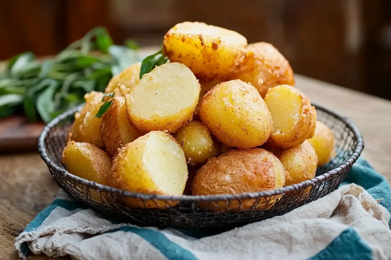 Golden crispy potatoes with a perfect crunch